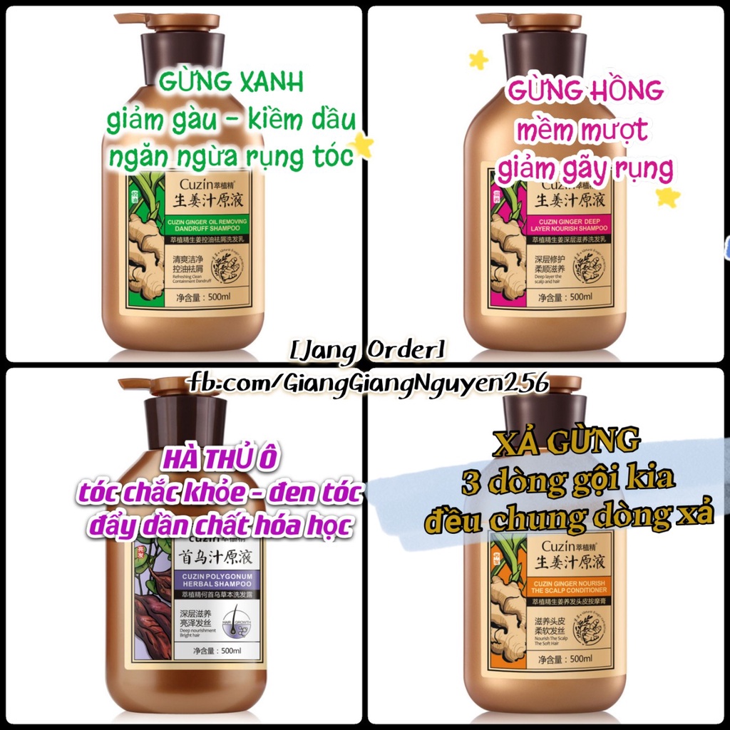 Dầu gội sả gừng Cuzin