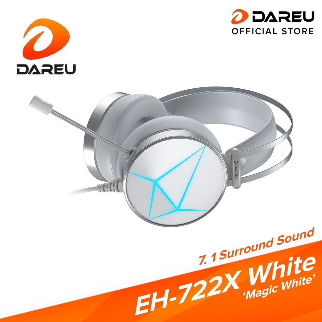 Tai Nghe Gaming DareU EH722X White - Hàng Chính Hãng