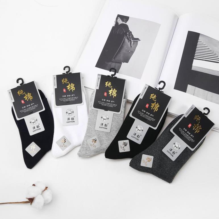 Tất nam cổ cao MILASO vớ nam cotton co giãn đàn hồi đi làm, đi chơi, tập thể thao chạy bộ, gym đa năng FAS-001330