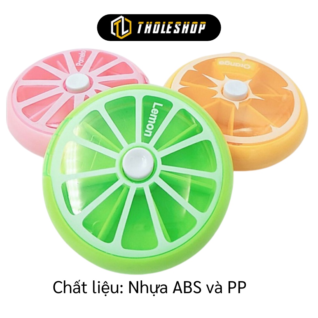 Hộp Chia Thuoc - Hộp Đựng Thuoc7 Ngày Hình Lát Cam Nhỏ Gọn, Dễ Dàng Đem Theo 4337