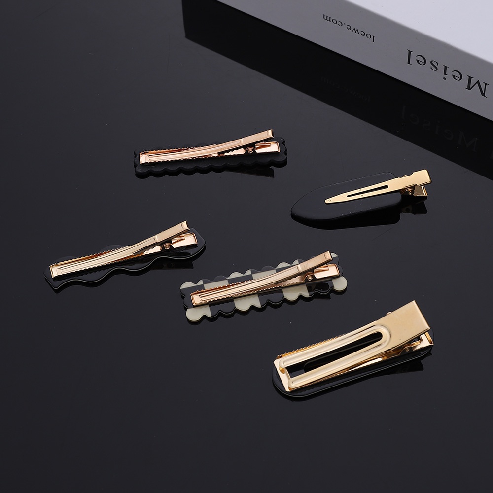 Kẹp Tóc Móng Vuốt Màu Trắng Đen Đơn Giản Thời Trang Cho Nữ