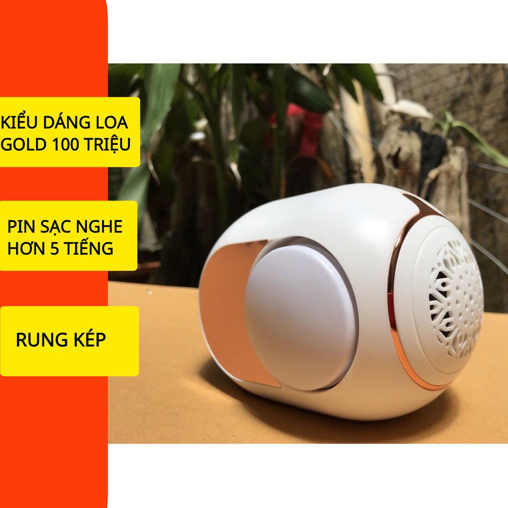 Loa bluetooth mini [FREESHIP] Loa bluetooth kiếu dáng loa Gold .100. triệu RUNG KÉP