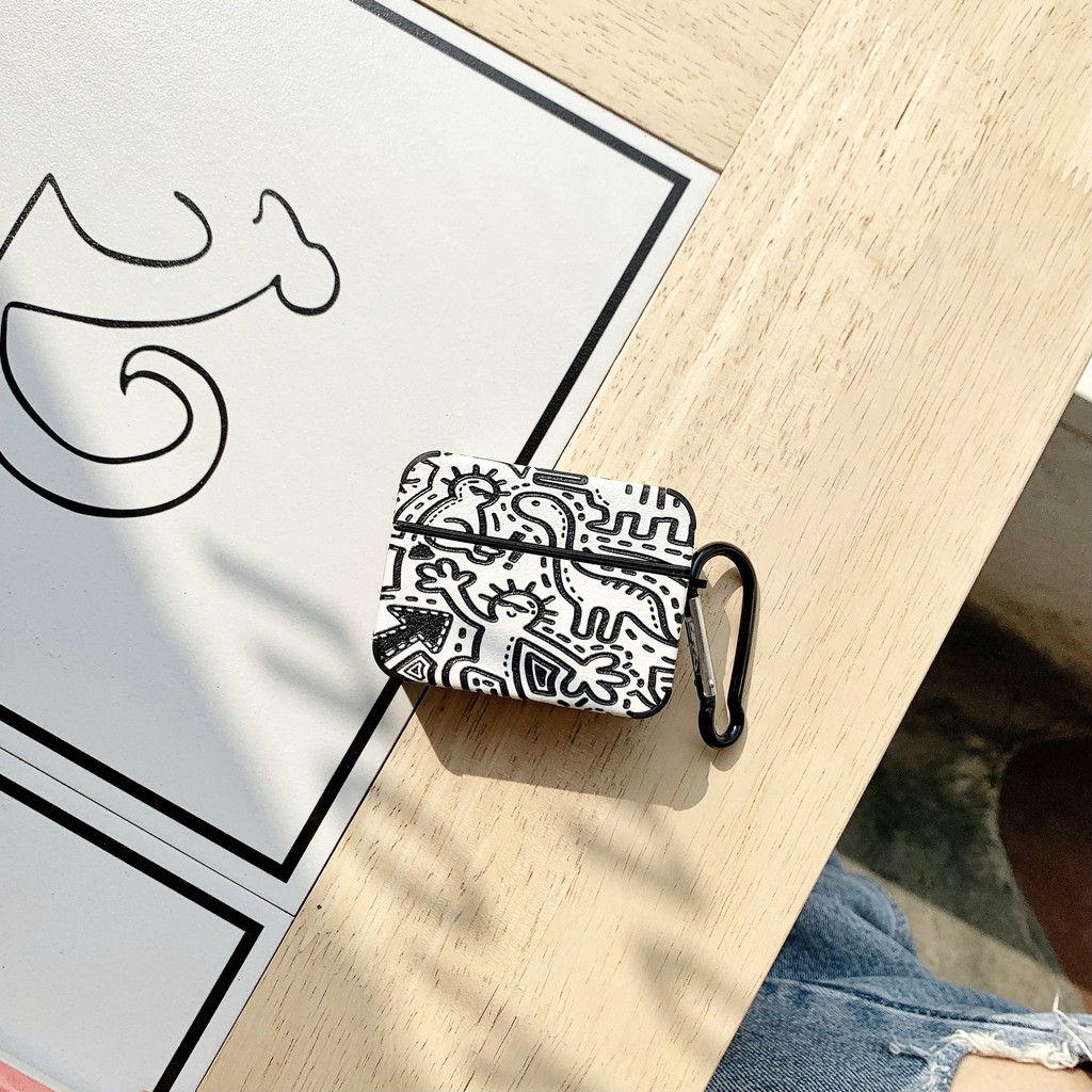 Vỏ bảo vệ hộp sạc tai nghe họa tiết ngườI vui nhộn thích hợp cho AIRPODS