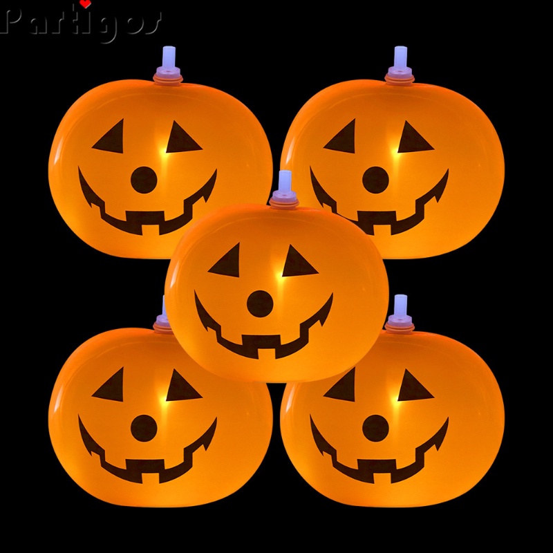 Bong Bóng Có Đèn LED Hình Bí Ngô Trang Trí Halloween