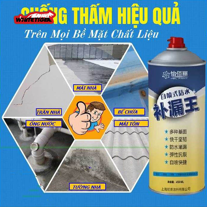 Bình xịt chống thấm đa năng số 1 thị trường Nhật Bản, chống nước, chống dột mái nhà, tường, ống nước,...