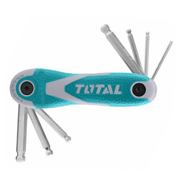 Bộ khoá lục giác dạng xếp đầu bi 8 chi tiết Total THT1061836