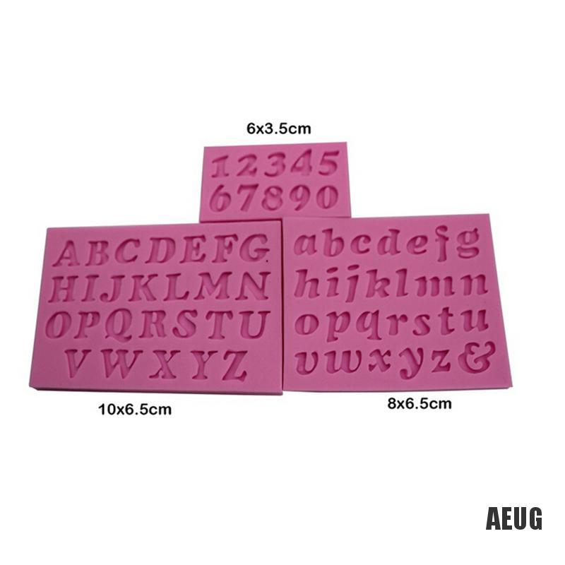Set 3 khuôn silicon đa năng tạo hình chữ cái và chữ số sáng tạo