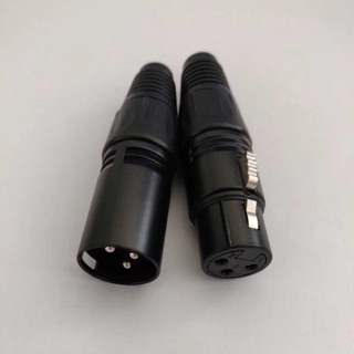 Combo 10 cặp Jack canon kim loại đen đực cái