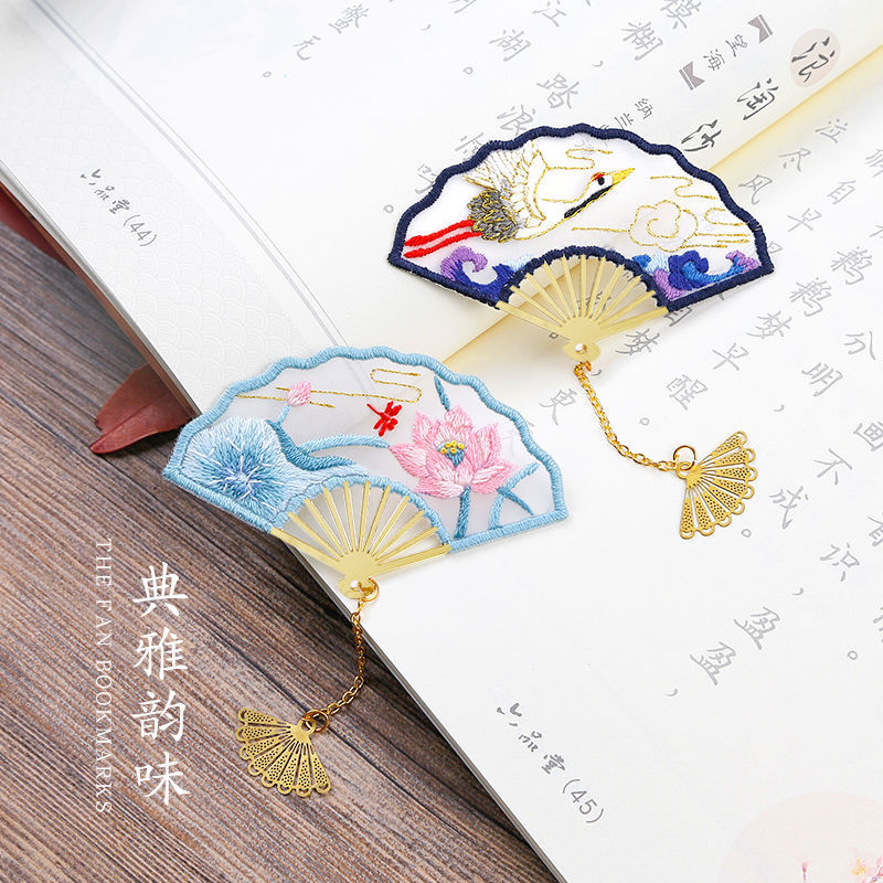 Thêu Handmade/Phụ Kiện/Set nguyên liệu làm thẻ đánh dấu chặn sách/móc khóa treo ô tô hình tự thêu thủ công phong cách Trung Hoa