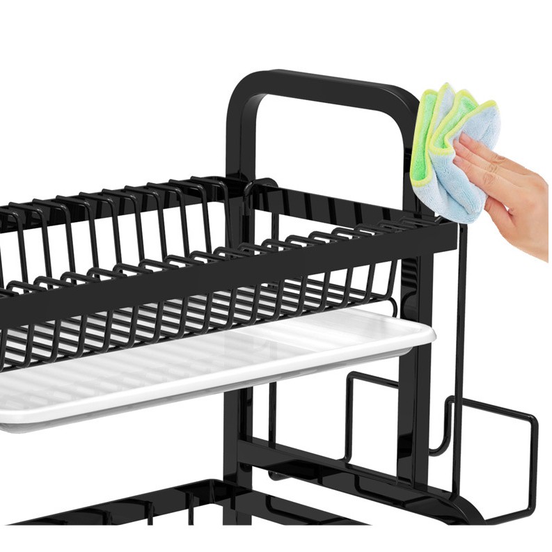 Kệ úp chén bát, giá để đồ nhà bếp đa năng sơn tĩnh điện cao cấp có khay hứng nước LABI VN LB067