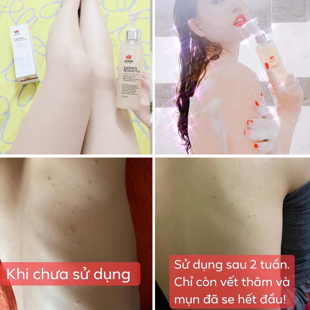 Sữa Tắm Dưỡng Trắng Mềm Mịn Da Hương Hoa Hồng Linh Hương Luxury Shower Gel 260ml