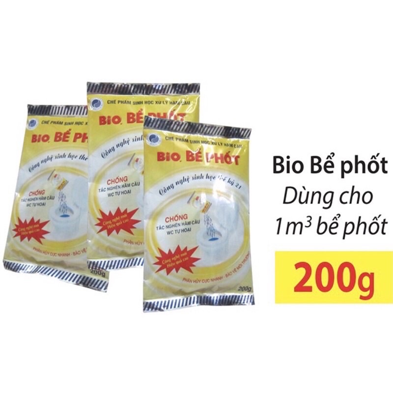 Bio Bể Phốt 200g-250g Chống Tắc Nghẽn Và Các Mầm Bệnh Của Bể Phốt, Hầm Cầu