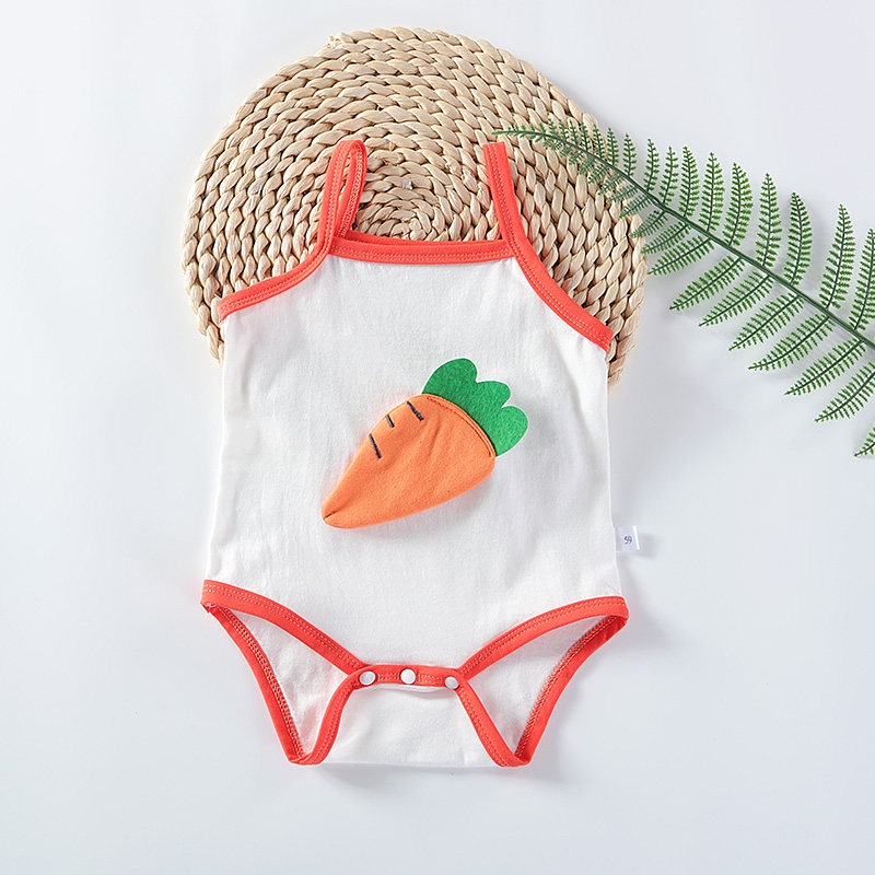 Bộ body chip bodysuit 2 dây in hình hoa quả động vật dễ thương cho bé trai bé gái