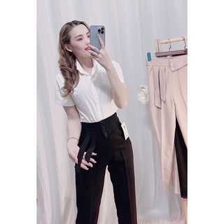 Quần baggy nữ lưng cao cạp bèo.