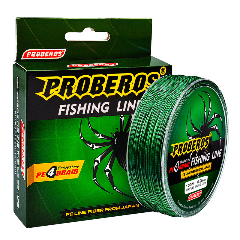 Cuộn Dây Câu Cá 100M Bện 4 Sợi 6-100Lb Chất Liệu Pe