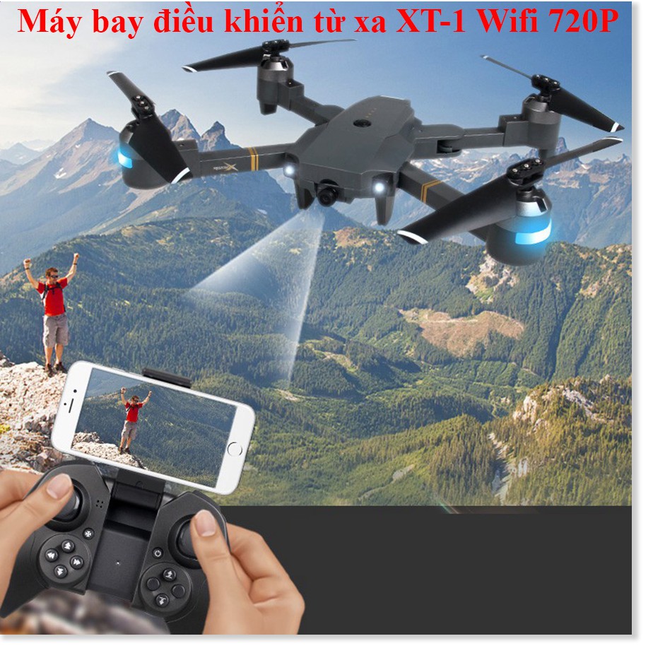 Flycam Mini XT-1 ✔chính hãng✔️ Kết nối Wifi 2.4 GHz quay phim, chụp ảnh Full HD 720P, Chống rung. | BigBuy360 - bigbuy360.vn
