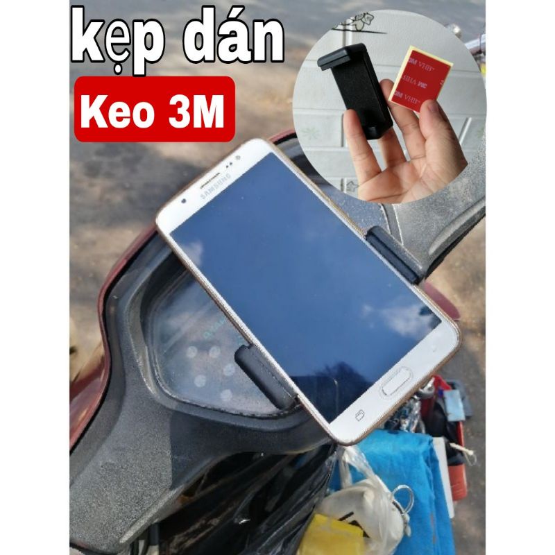 kẹp dán điện thoại trên đồng hồ xe máy keo 3m siêu dính