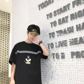 Áo thun tay lở unisex in hình con cọp freesize<65kg