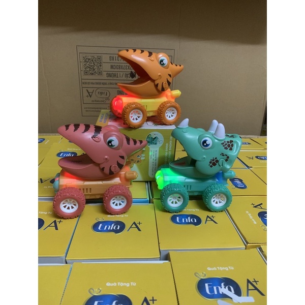 Xe trớn khủng long dùng pin có đèn Enfa