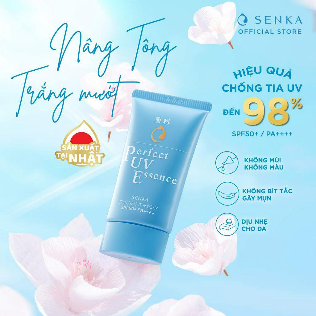 Bộ 02 Tinh chất chống nắng Senka Perfect UV Essence 50g