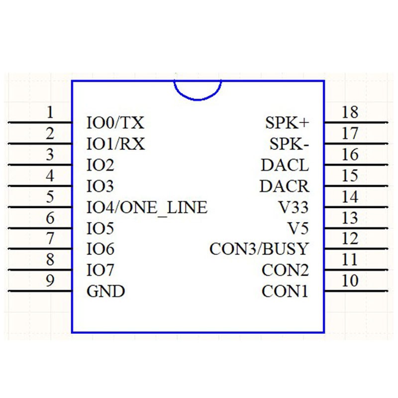 Mô-đun âm thanh DY-SV17F Mini MP3 Player 8Bit IO UART Kích hoạt Micro USB Tải xuống 4MBytes Flash Voice Module