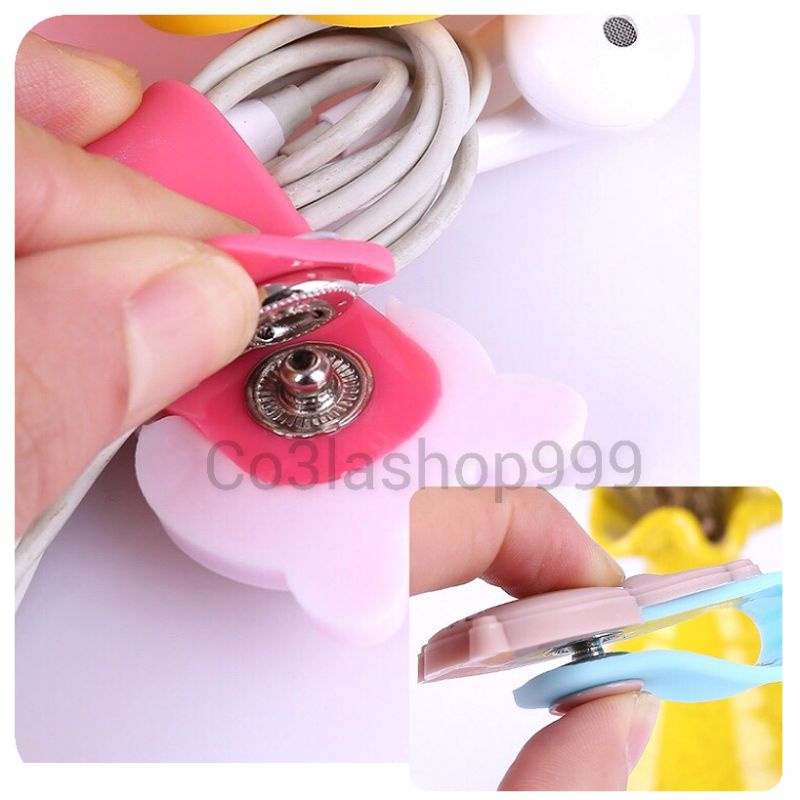 Dây thu gọn tai nghe,cáp sạc, Silicone nút bóp chống rối dây (1 CÁI)