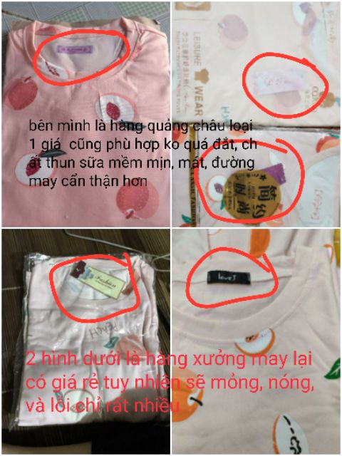 Bộ đồ mặc nhà cộc tay thun sữa mềm mát dễ thương [BC10] HÀNG QUẢNG CHÂU | BigBuy360 - bigbuy360.vn