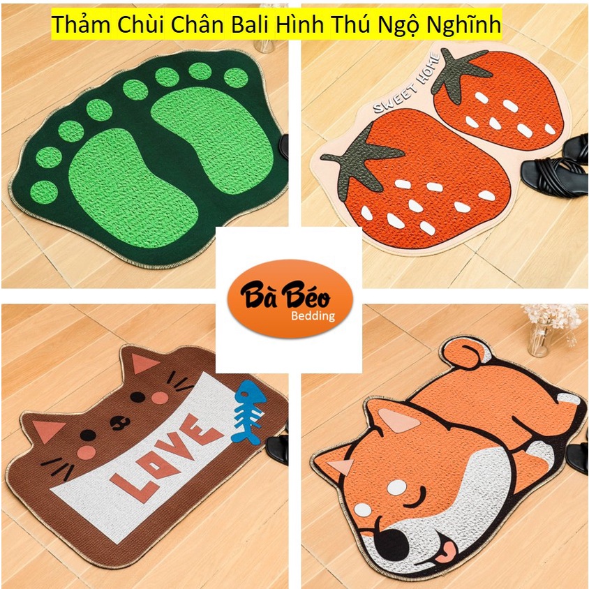 Thảm Chùi Chân Lau Chân Hình Thú 3d Chất Liệu Bali Mềm Mịn Mẫu Mới Nhất 2021 - GIAO MẪU NGẪU NHIÊN