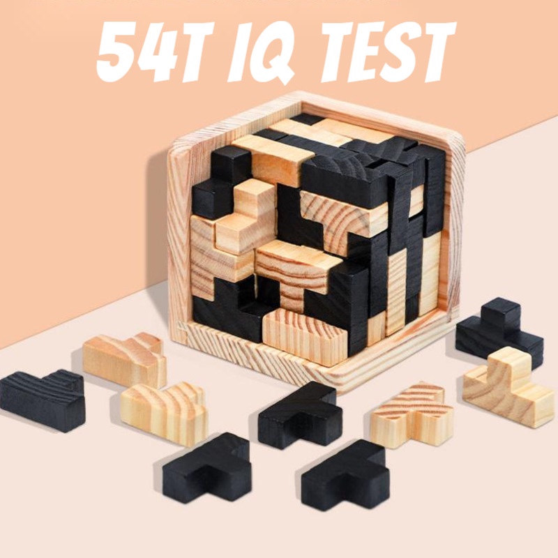 Đồ Chơi Khối Gỗ 3D 54T&54L Kích Thích Trí Thông Minh Cho Trẻ