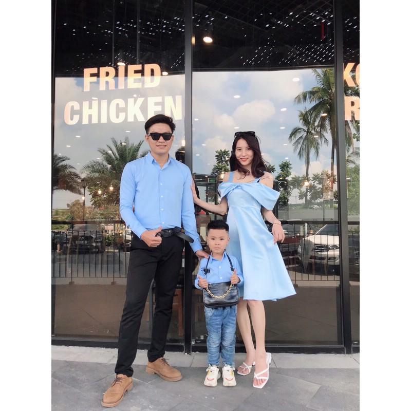 Đồ gia đình đi tiệc - váy áo gia đình - váy mẹ và bé gái - váy đôi gia đình - áo đôi gia đình đi tiệc đẹp