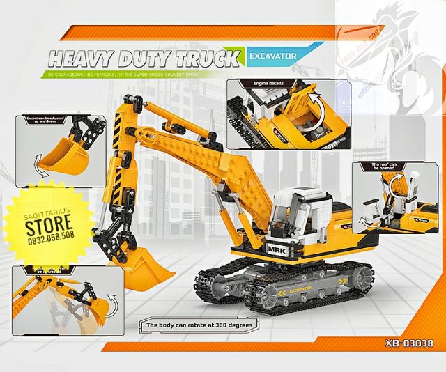 Lego XingBao XB-03038 Lắp Ráp Xe Xúc Đất