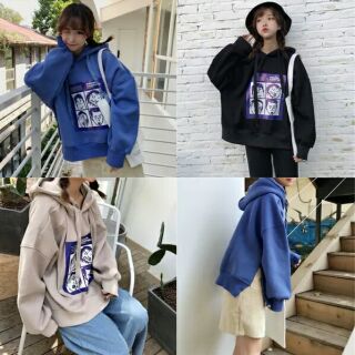 (ORDER) AN85  Áo hoodie nỉ Áo hoodie quảng châu cực ấm Áo hoodie xẻ tà bông cực ấm