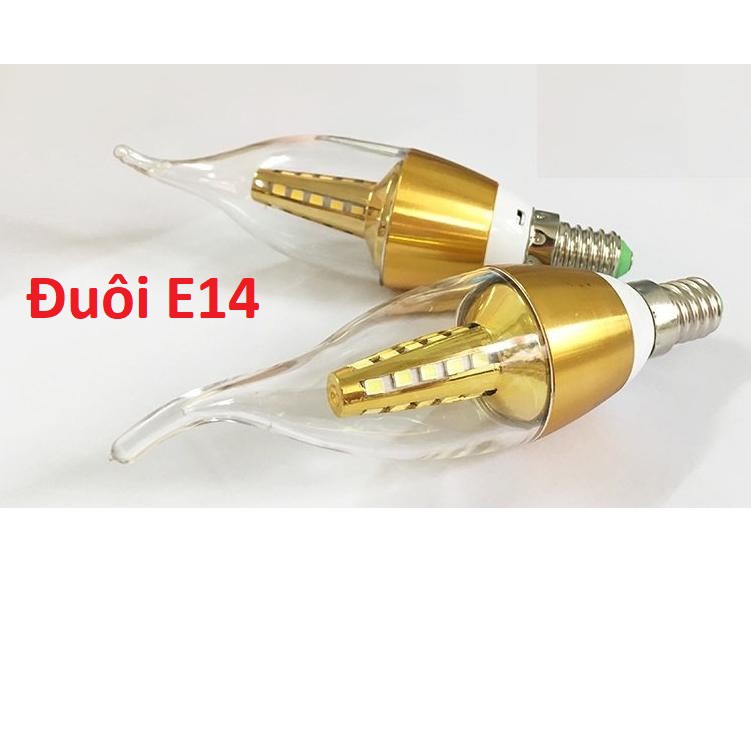 Bộ 2 bóng đèn LED nến 5W E14 - Ánh sáng vàng