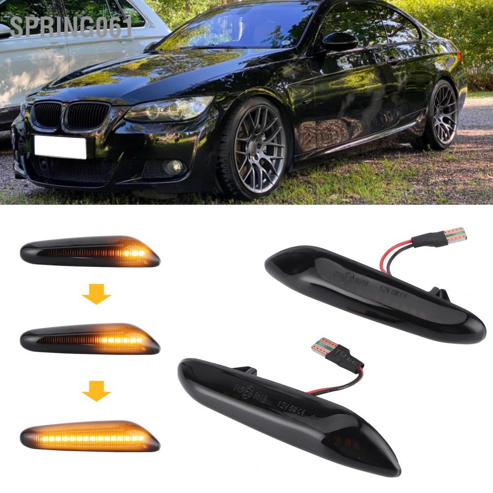 Spring061 Đèn tín hiệu rẽ Fender 3000K LED bên hông màu hổ phách Đánh dấu ống kính hun khói Phù hợp cho E60 E61 E90 E91 E81 E82 E88 E46 X3 X1