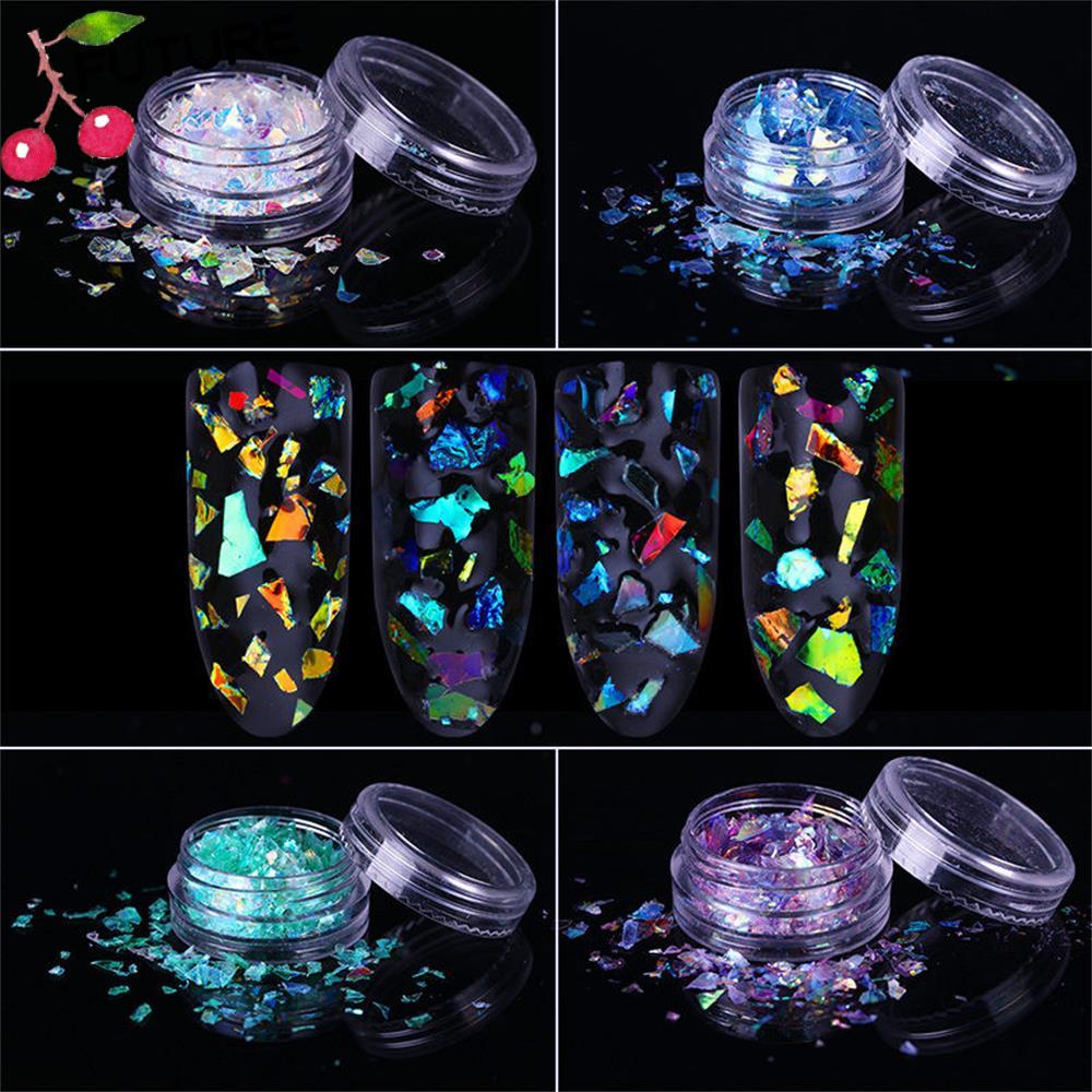 Set 4 Hộp Kim Tuyến Lấp Lánh Dùng Trang Trí Móng Tay Nghệ Thuật Thời Trang Cho Nữ DIY