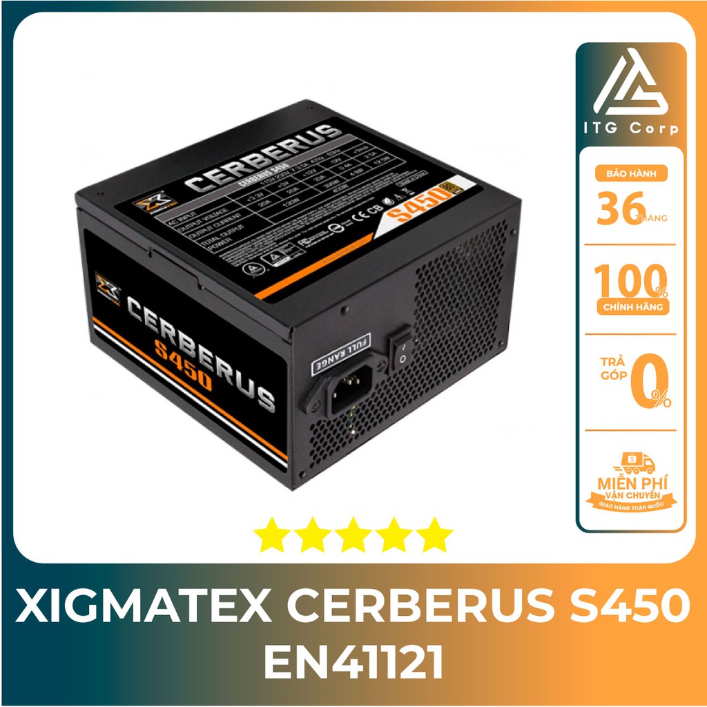Nguồn máy tính XIGMATEK CERBERUS S450 450W (EN41121) - 80PLUS BRONZE
