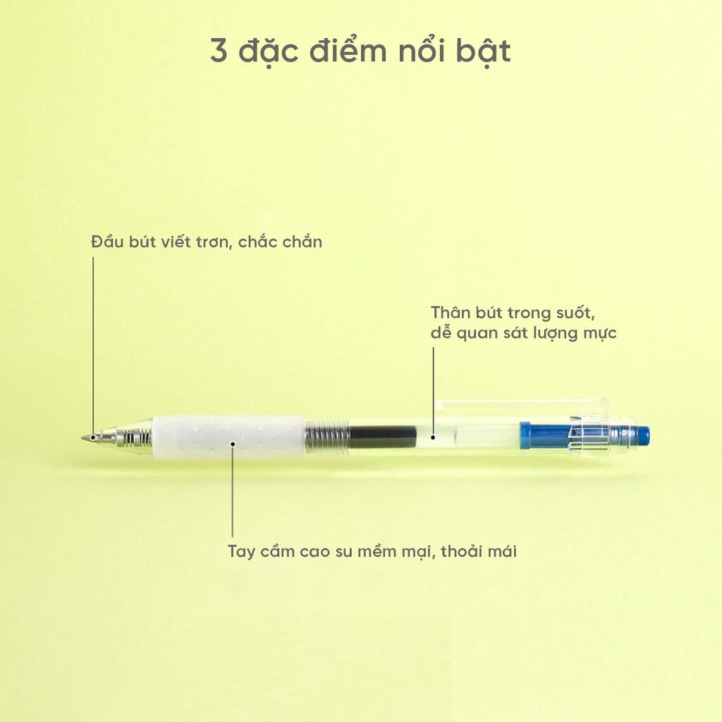 Bút gel KACO KEYBO Plastic Gel Ink Pen cao cấp chính hãng - Minh Tín Shop