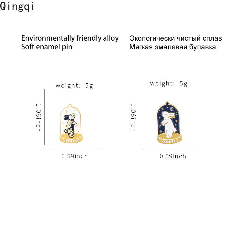 Trâm cài áo Miss Zoe hình xương thỏ mặt trăng dành cho cả nam và nữ