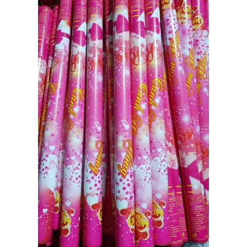 PHÁO GIẤY CÁNH HOA HÔNG DÀI 80CM