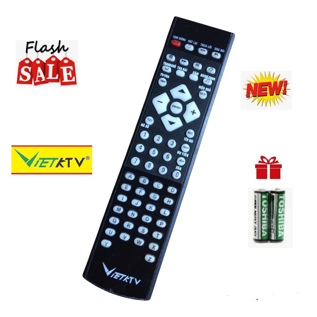 Điều khiển đầu VietkTV hàng mới 100%, Tặng kèm pin chính hãng !