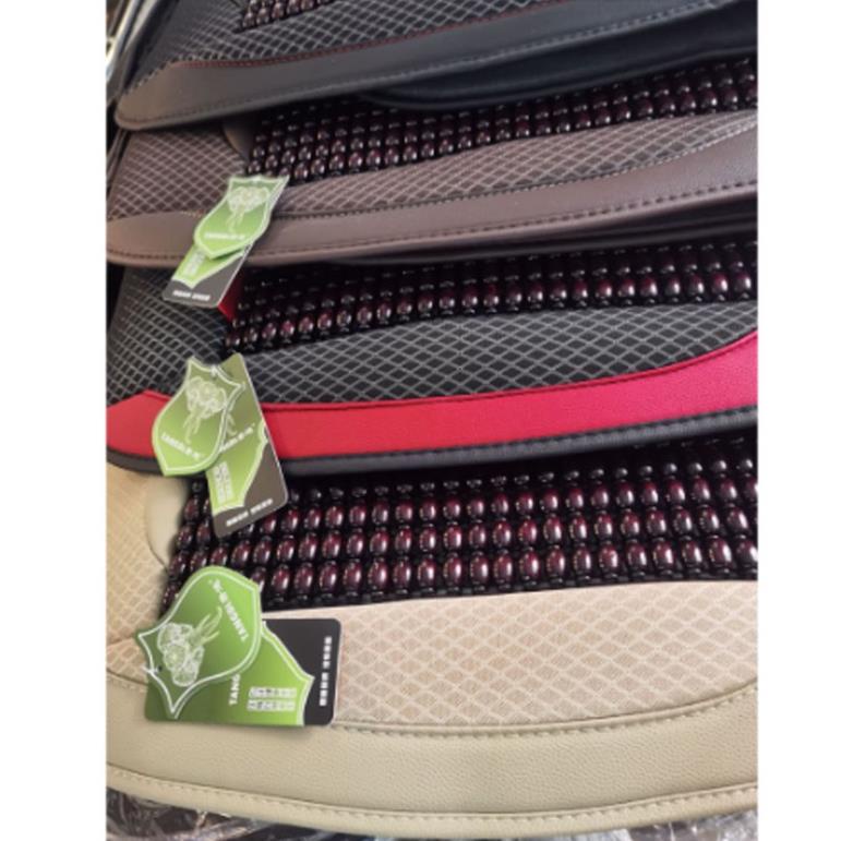 Lót ghế ô tô hạt gỗ cao cấp chống nóng massage lưng cao cấp