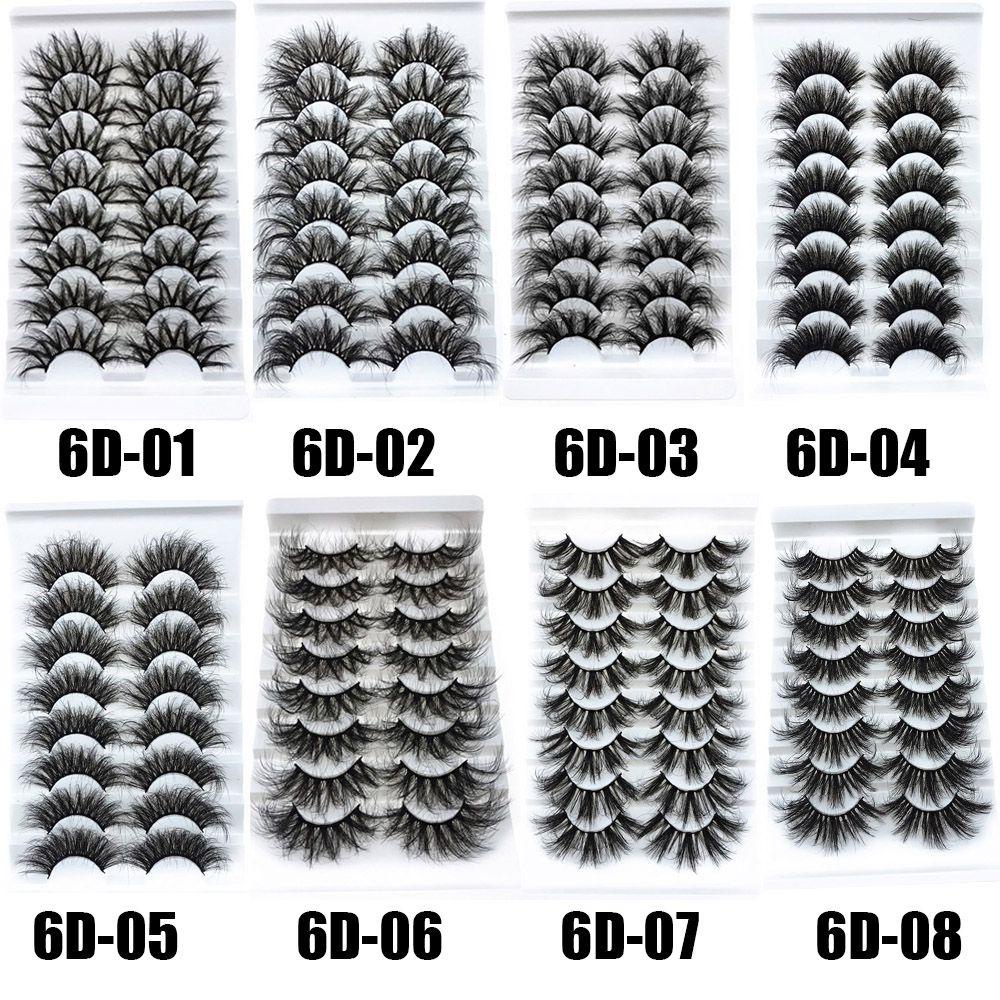 Set 8 Cặp Lông Mi Giả Mi Giả 25mm Trang Điểm Tự Nhiên MIH SKONHED