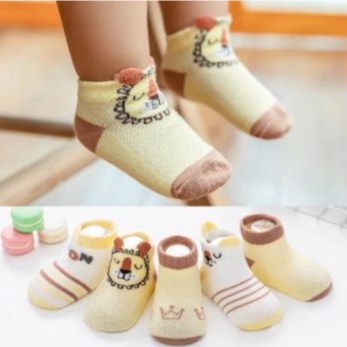 Tất điều hòa cho bé, set 5 đôi tất cổ thấp Kid's socks đủ size từ 0-3 tuổi