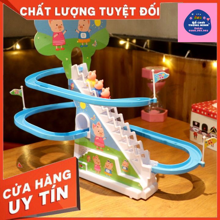 Đồ Chơi Trẻ Em Heo Con/ Vịt Con Leo Cầu Thang  Ngộ Nghĩnh Có Âm Nhạc Và Đèn