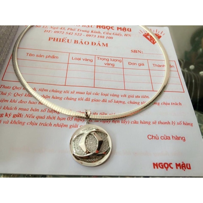 Mặt dây chuyền mẫu to sành điệu bạc thật mạ vàng trắng