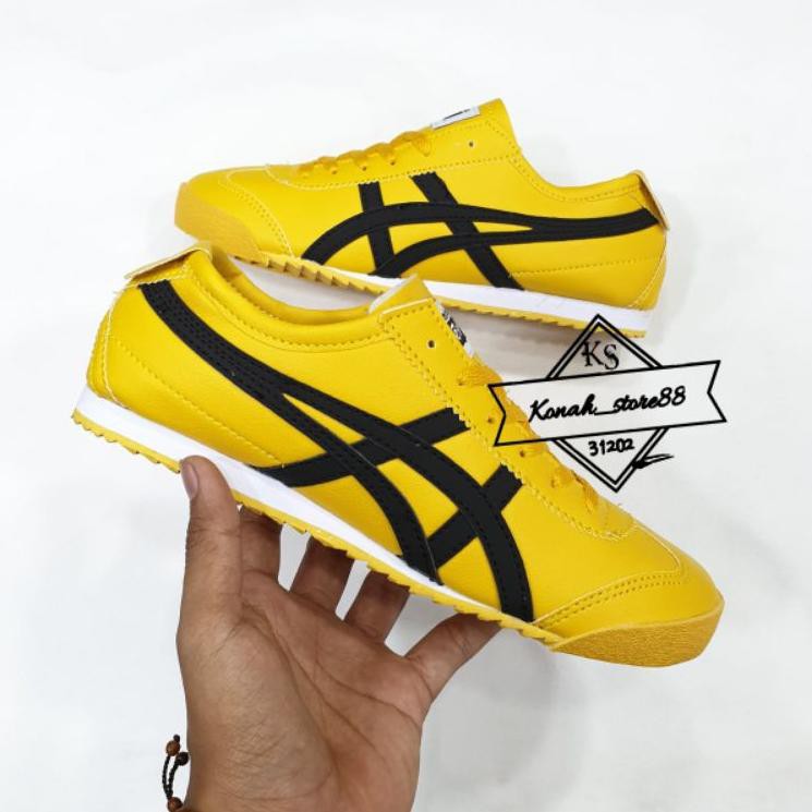 Giày Thể Thao Asics Onitsuka Tiger Mexico 66 Km32L Màu Vàng Đen Thời Trang Cho Nam