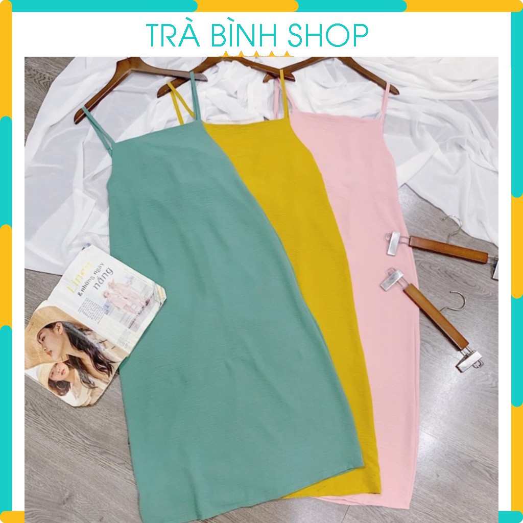 Váy Đũi 2 Dây Đầm Maxi Hở Lưng Dáng Dài Tiểu Thư