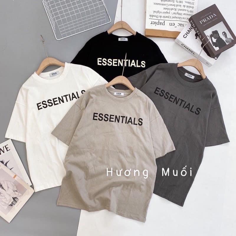 Áo thun chữ ESSENTIALS form rộng tay lỡ - 3158 dày dặn