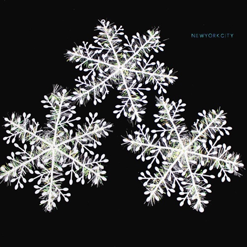 Bộ 30 Bông Tuyết Trắng Nhân Tạo Trang Trí Giáng Sinh