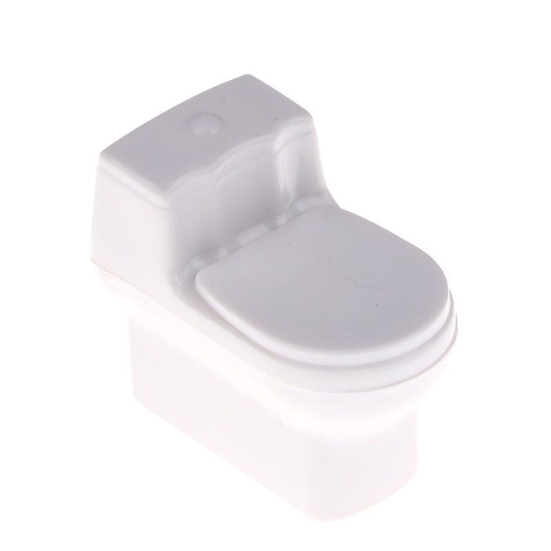 Bộ 2 Mô Hình Toilet Mini Trang Trí Nhà Búp Bê Xinh Xắn